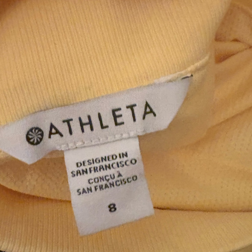 Athleta Brooklyn Light Pale Yellow Pull On Pocket Skort Short 16” - Picture 5 of 6